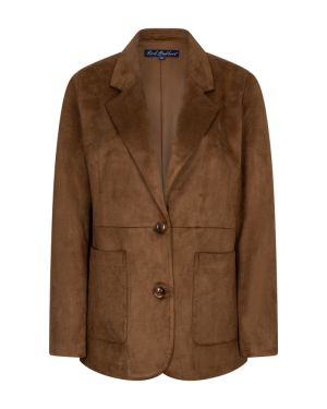 Blazer suedine praline