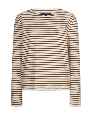 Terry stripe creme/praline