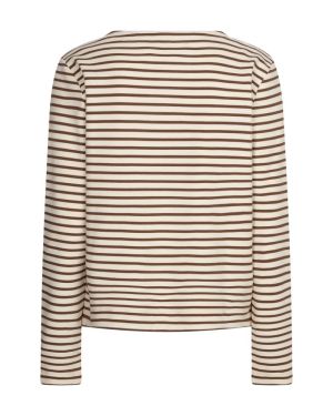 Terry stripe creme/praline